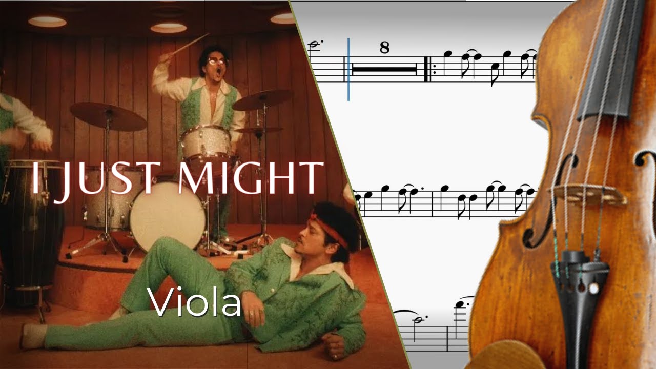 Bruno Mars – I Just Might 🎵 | Viola Sheet Music (Scrolling Score)
