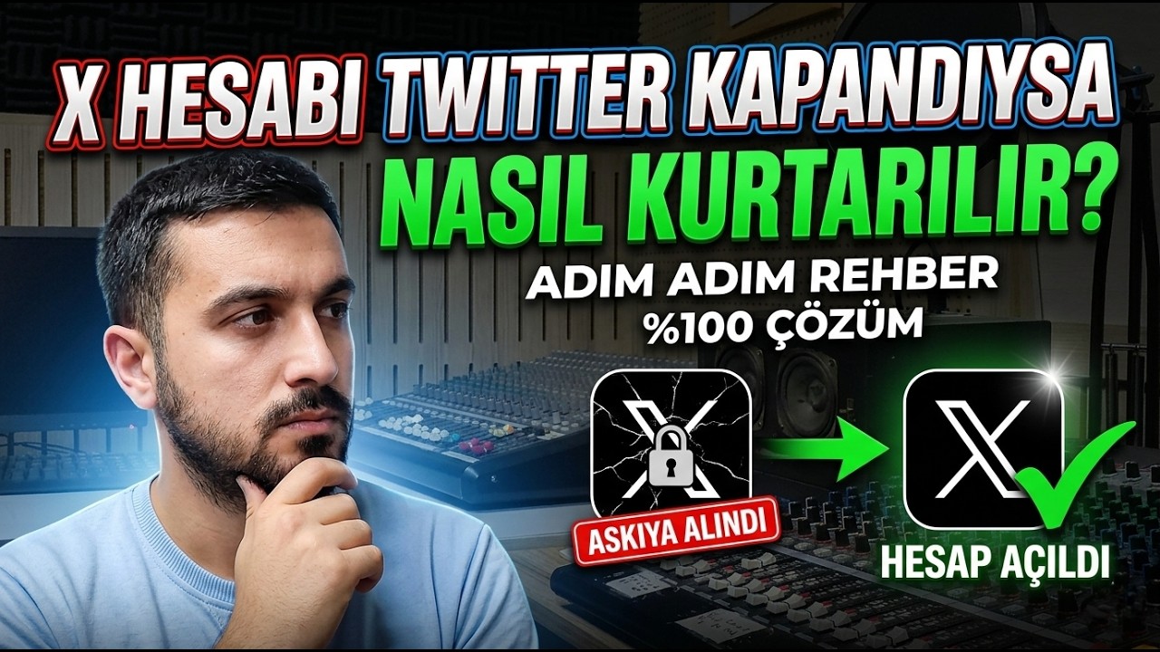 G&Uuml;NCEL / Kapanan X Hesabı Nasıl A&ccedil;ılır? ASKIYA ALINAN X (TWİTTER) HESAP KURTARMA
