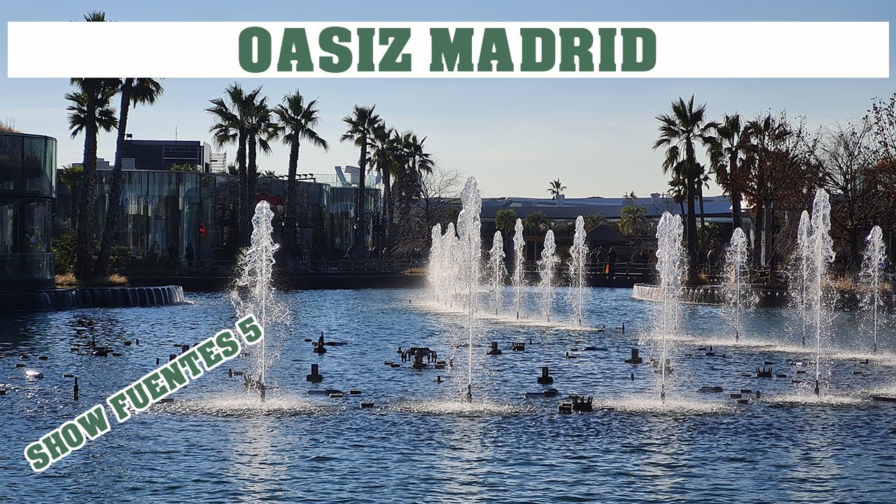 [4K-60] Centro Comercial Oasiz Madrid - Show fuentes 5