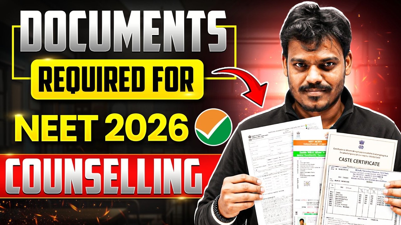 NEET 2026 Counselling Documents Required | Complete Document Checklist for MBBS Admission