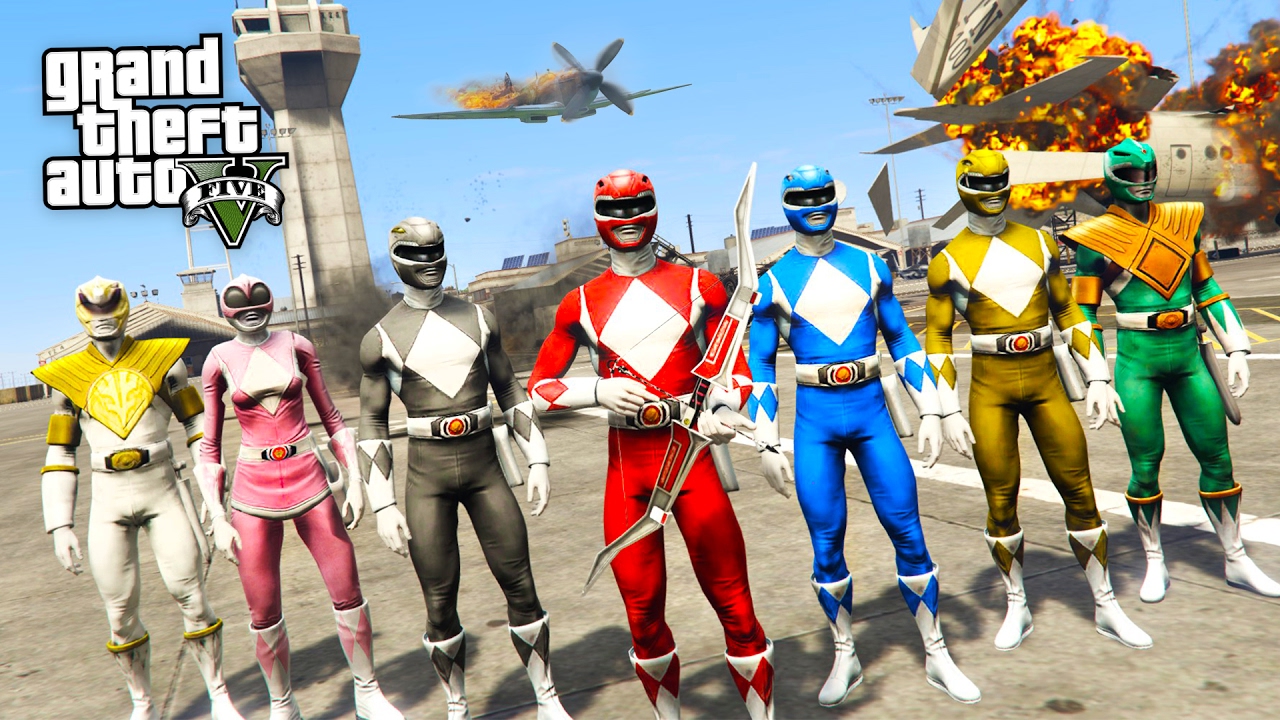POWER RANGERS!! (GTA 5 Mods)