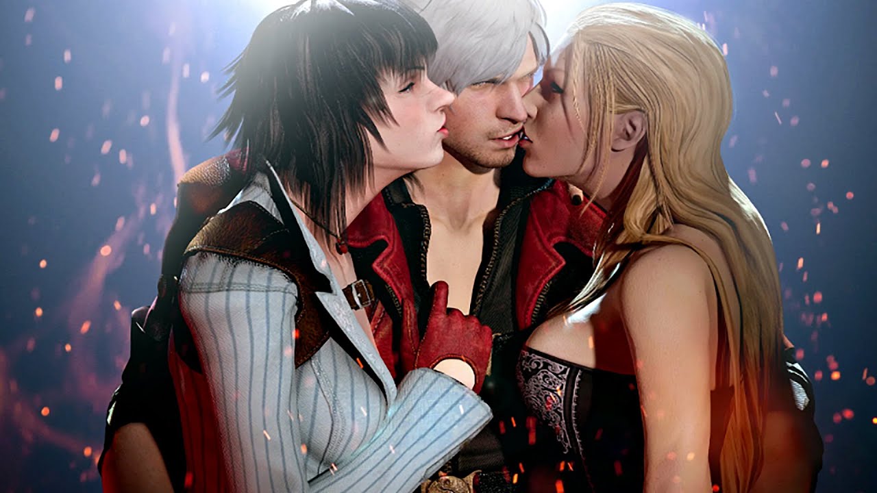 Dante & Trish All Romance Cutscenes - Devil May Cry 1-5 (4K Ultra HD)