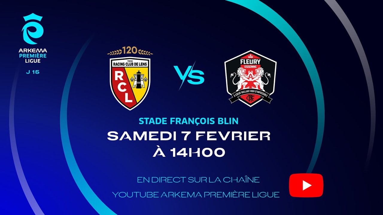 J15 I RC Lens vs FC Fleury en direct (14H00) I ARKEMA Première Ligue 2025-2026