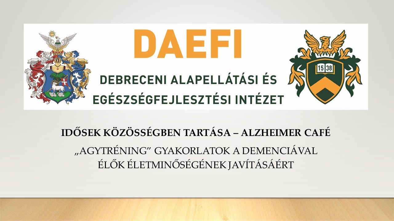 Idősek közösségben tartása - 