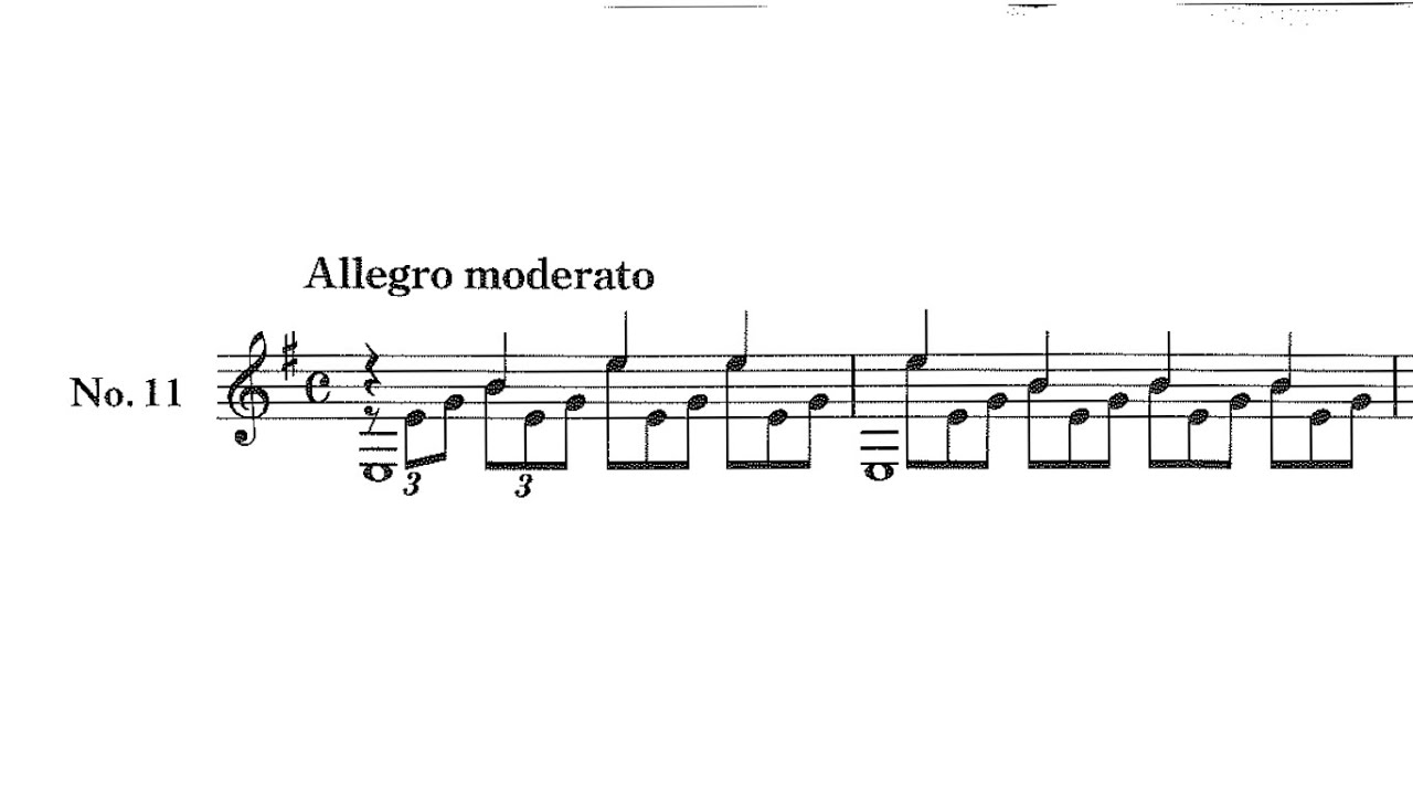 Fernando Sor | Op.6-11 Etude Allegro moderato (segovia no.17) | performed by hiromutaguchi