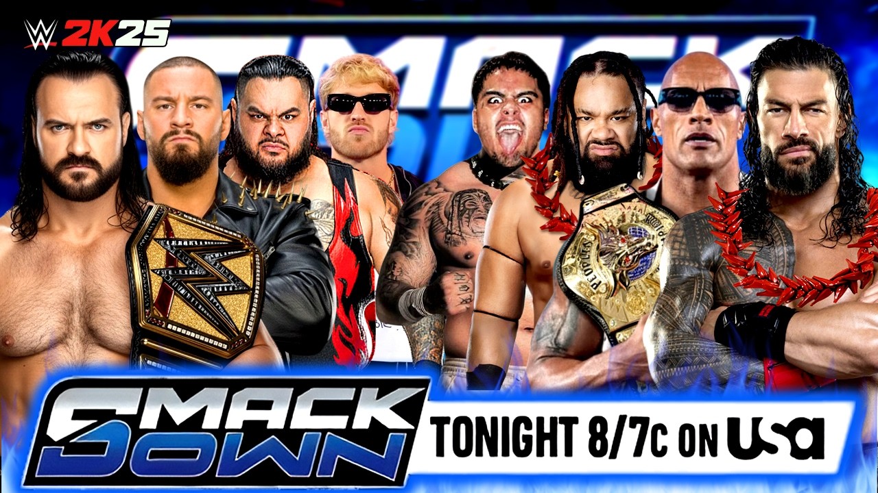 Roman Reigns The Rock & The Fatu vs Drew McIntyre & The Vision - WWE SMACKDOWN | 01/March/2026