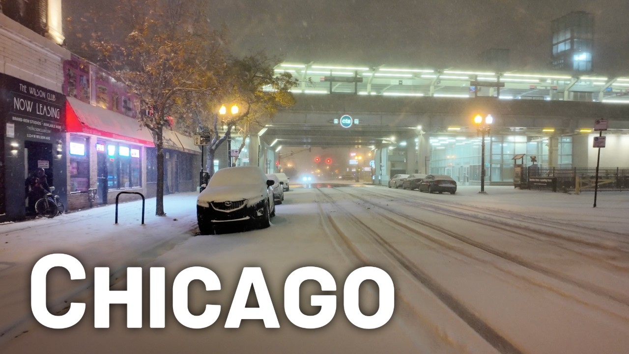 Chicago Winter Storm ❄️ Overnight Snowfall in Uptown, Sheridan Park