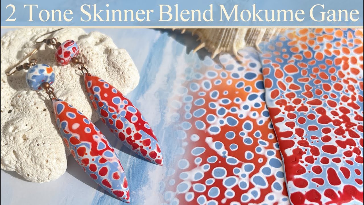 Have you tried Skinner Blend Mokume Gane? - Coral Polymer Clay Earrings Tutorial