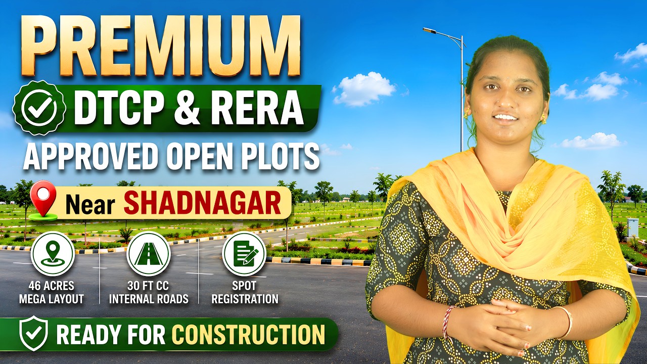 Premium DTCP & RERA Approved Open Plots Near Shadnagar | Gated Community | Ready for Construction