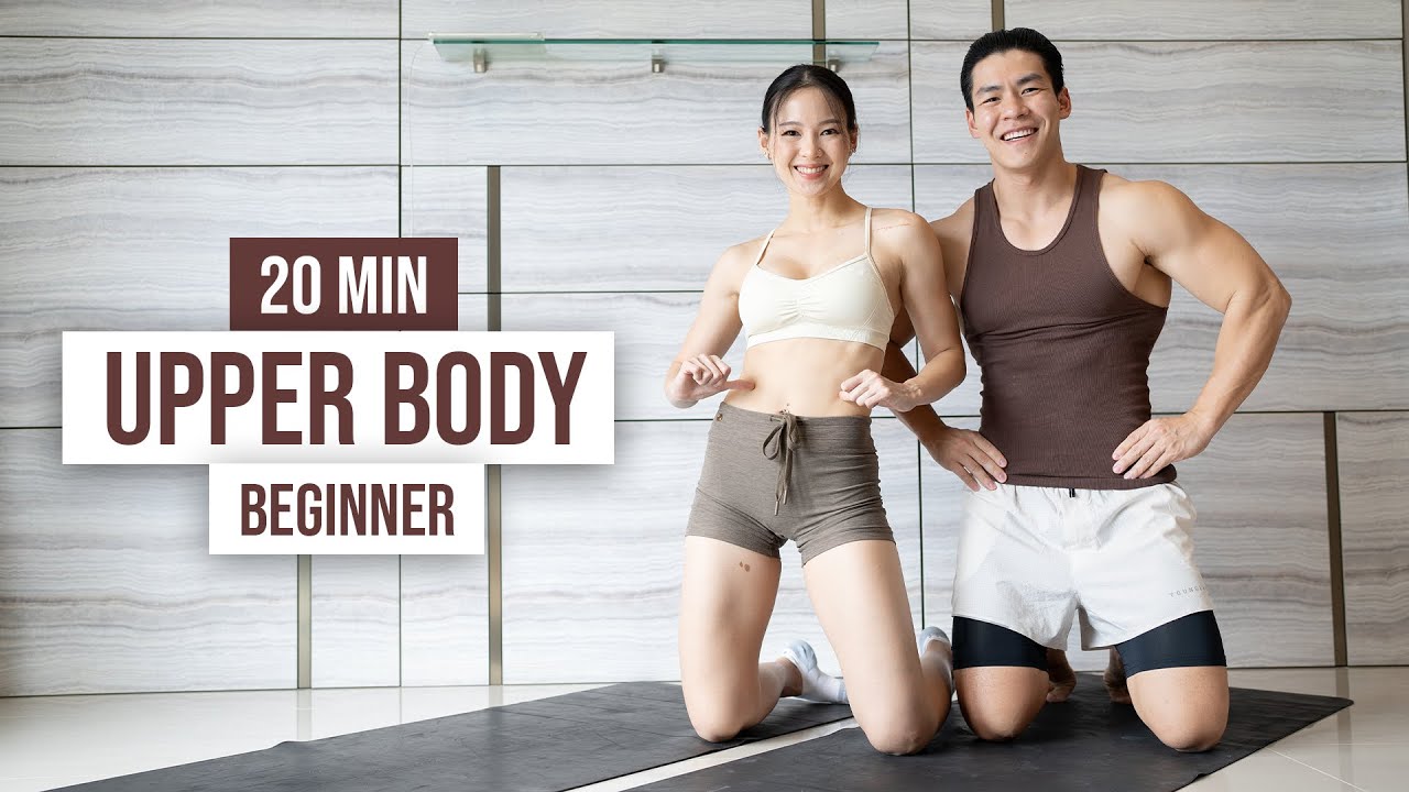 20 MIN UPPER BODY FOR BEGINNER - Chest, Shoulders, Back, Arms, Abs I no equipment, no repeats