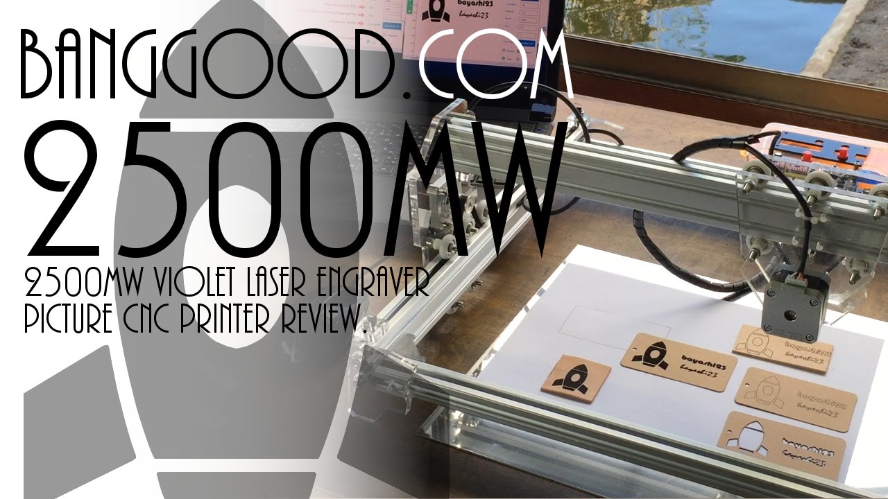 Banggood.com 2500mW Violet Laser Engraver Picture CNC Printer レビュー
