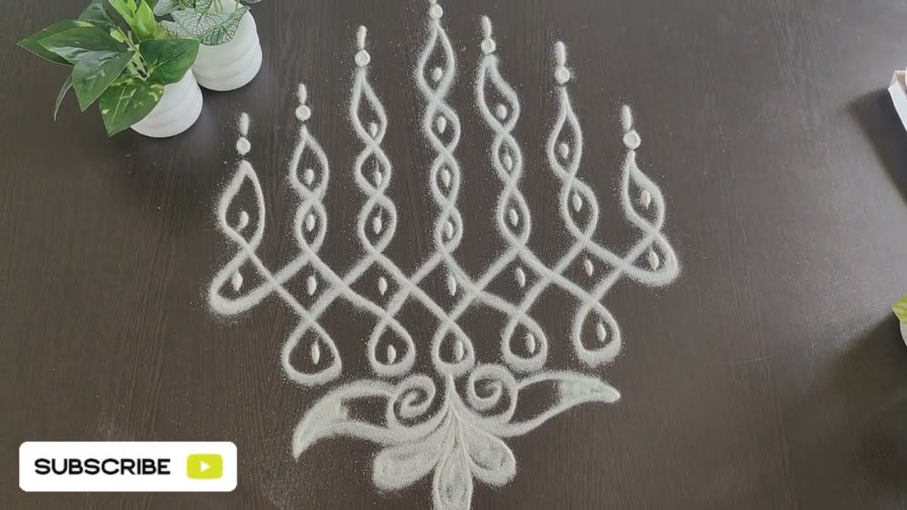 Simple and easy sikku rangoli's ✨ with dots 2 in 1 🧿#rangoli #KV creations 😊✨