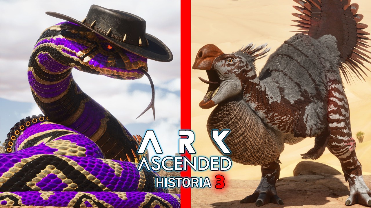 CRIA SECRETA GIGANTOPHIS SERPIENTE DINOSAURIO Y NUEVO MUTABURRASAURUS imitador ARK Ascended Historia