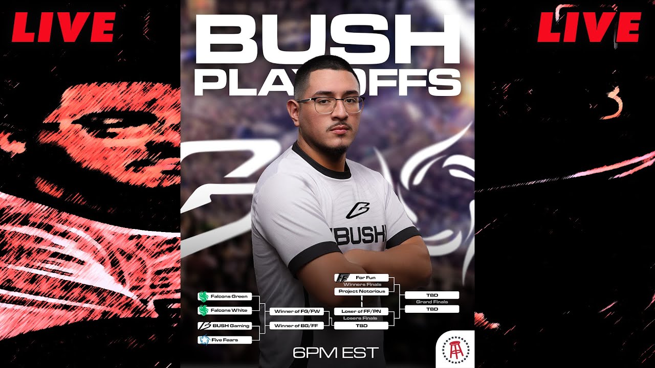 BUSH GAMING ELITE PLAYOFFS WATCH PARTY - JERRY, SAS, MOOK, ZAC, & COACH TEMP