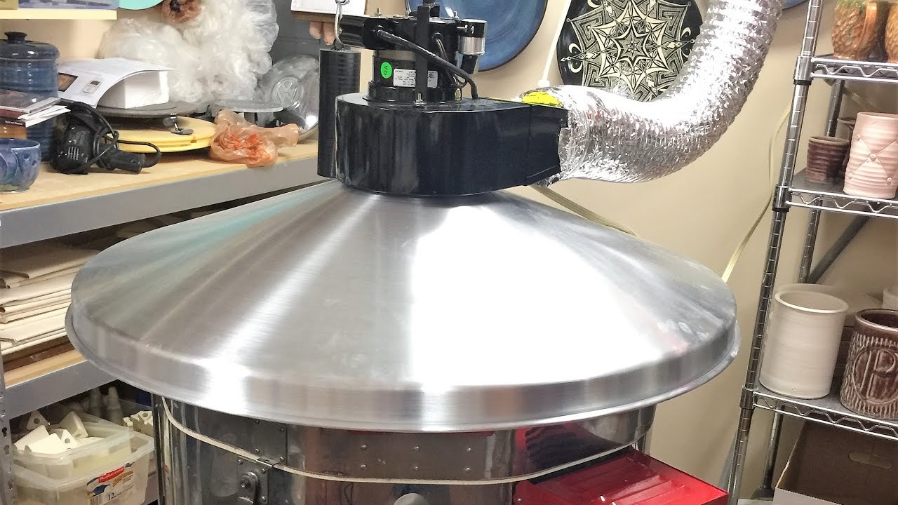 Installing a Vent-A Kiln Overhead Vent Over My Home Studio Kiln