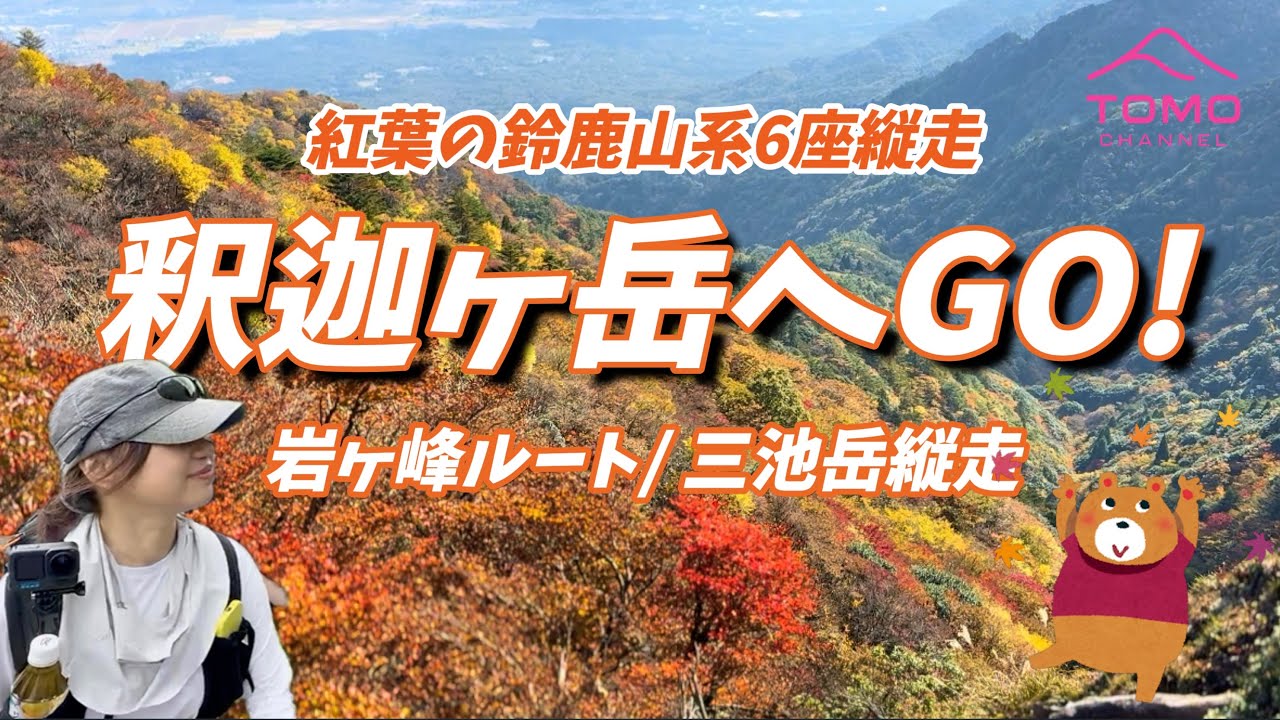 【紅葉×登山】釈迦ヶ岳へGO! 絶景の紅葉🍁鈴鹿山系6座縦走🏃‍♀️💨　４K