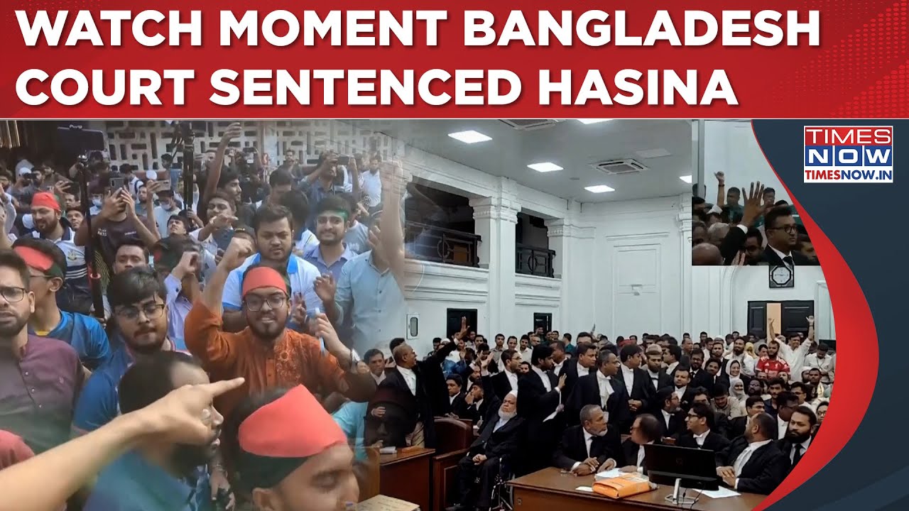 On Cam- Exact Moment Bangladesh Court Sentenced Sheikh Hasina| Dhaka Tense, Lens On Yunus Now| Watch