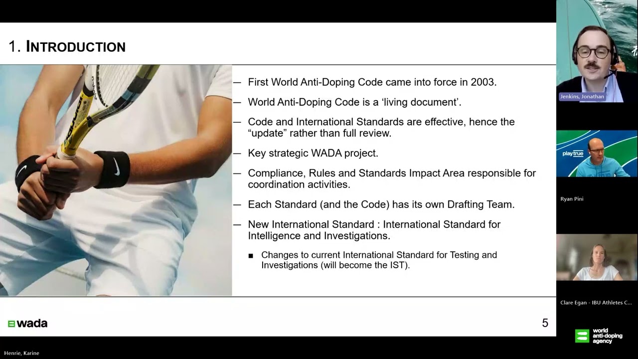 Calling all Athletes - Code and International Standard Update Process