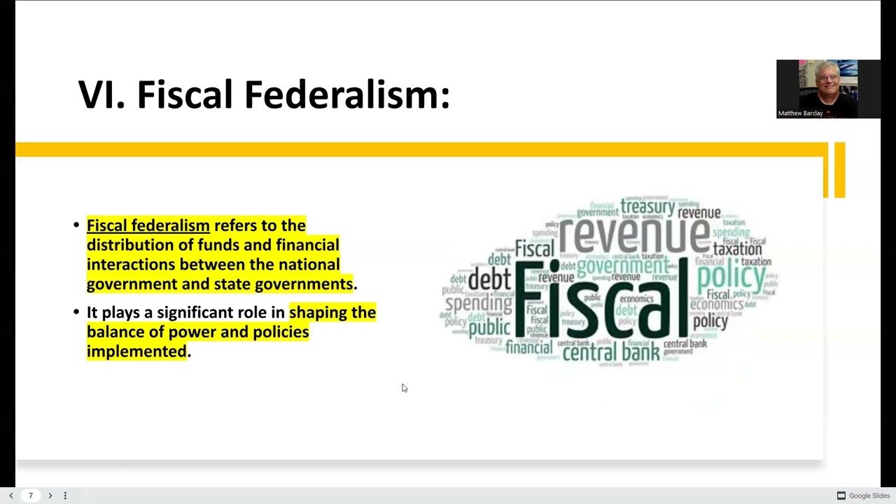 Federalism and Fiscal Federalism