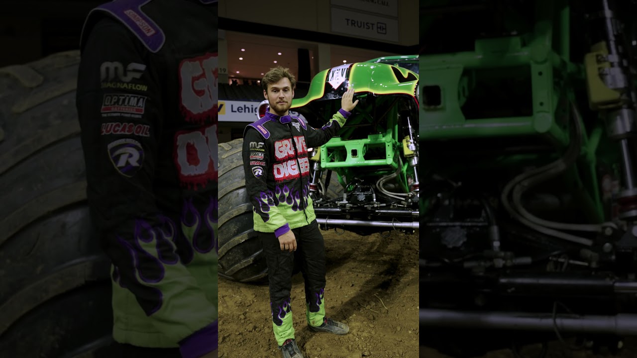 Inside a monster truck