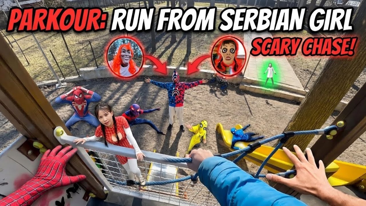 PARKOUR: RUN FROM SERBIAN GIRL😱‼️ (Scary Chase!!)😰