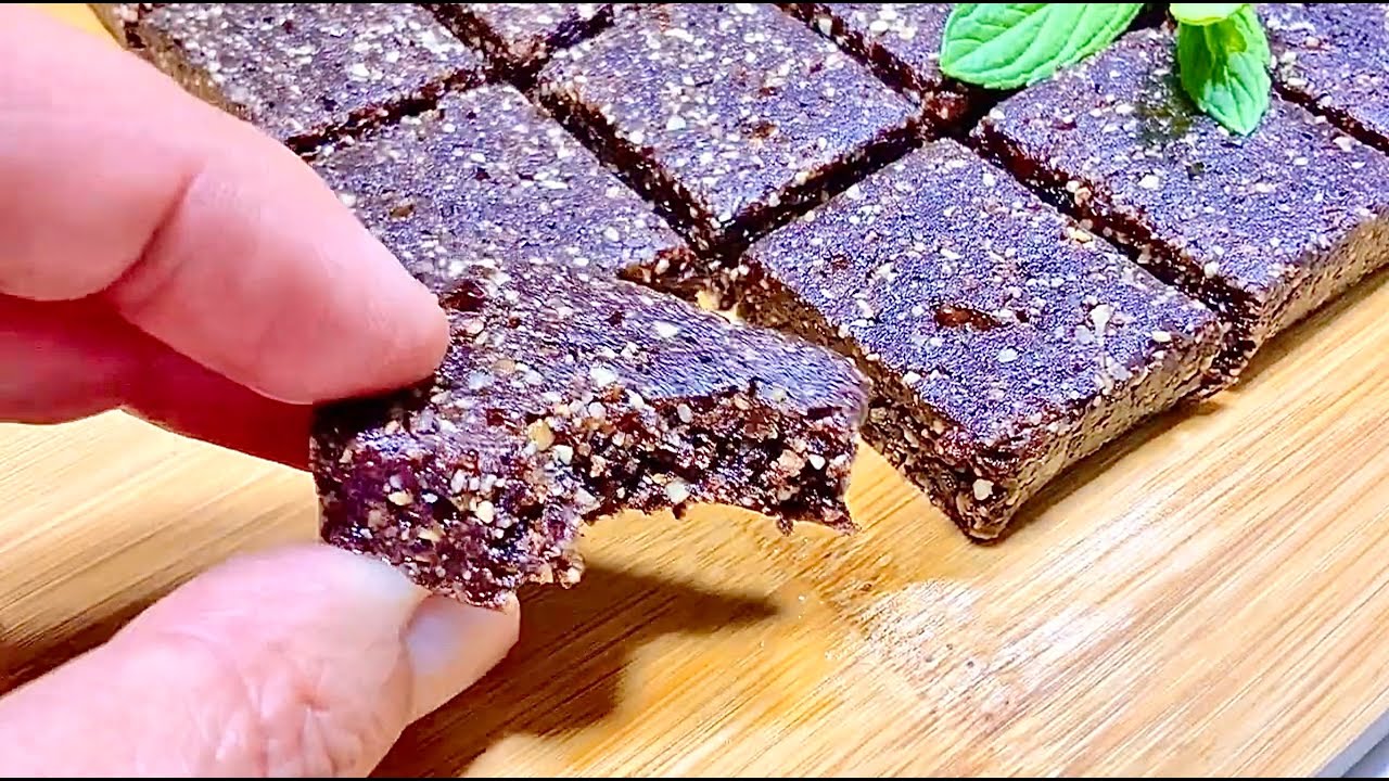 Вкусные конфеты с орехами и финиками. Батончики из 4 ингредиентов!