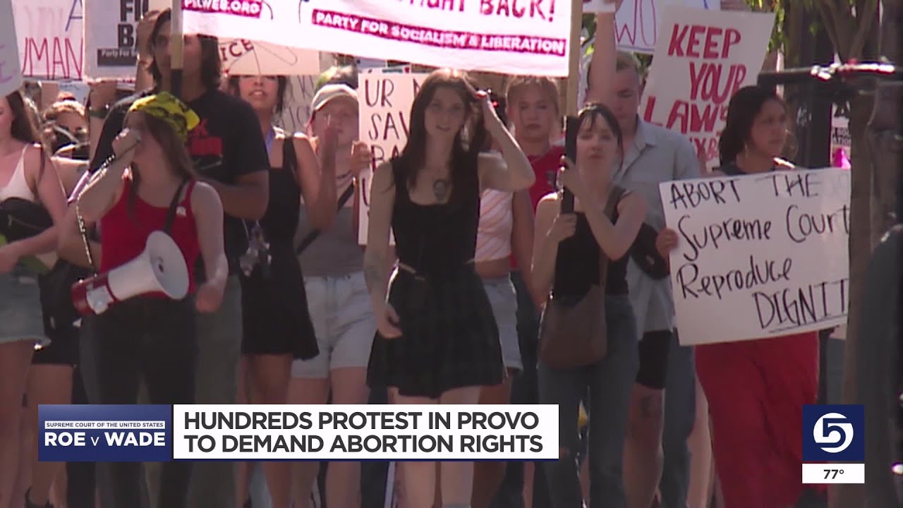 Hundreds protest in Provo to demand abortion rights