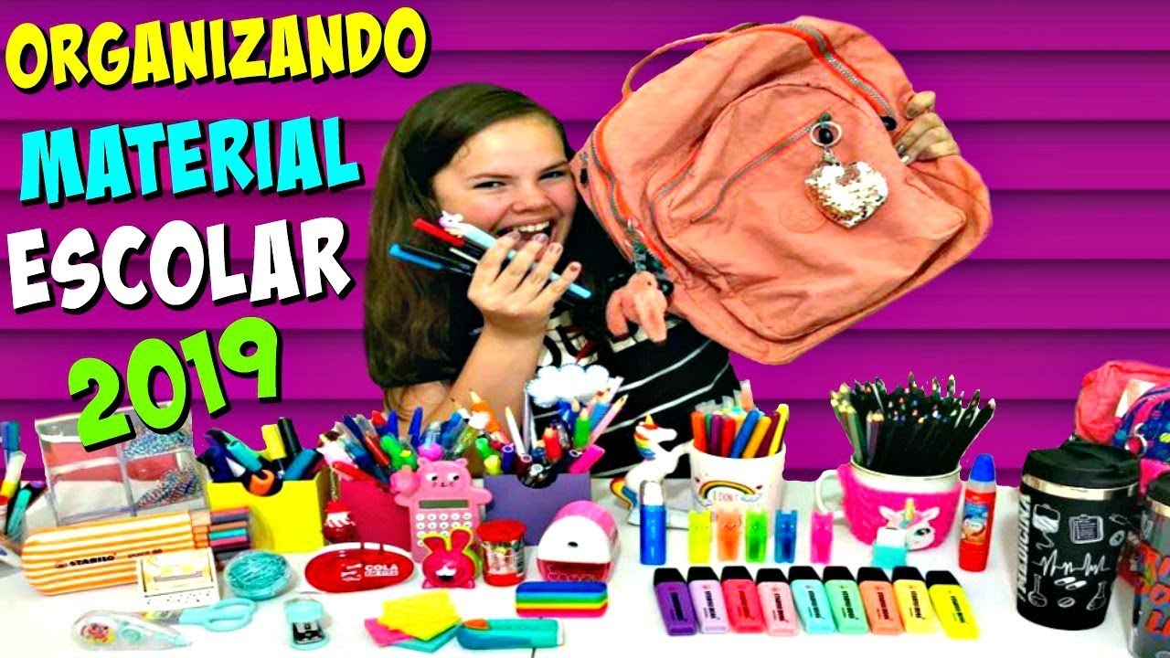 ORGANIZANDO MEU MATERIAL ESCOLAR 2019 - COMO FOI POSS&Iacute;VEL??