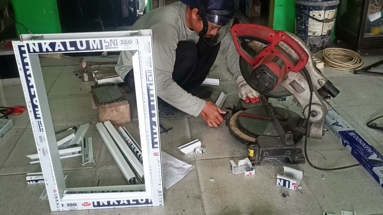 Tutorial lengkap membuat jendela aluminium 