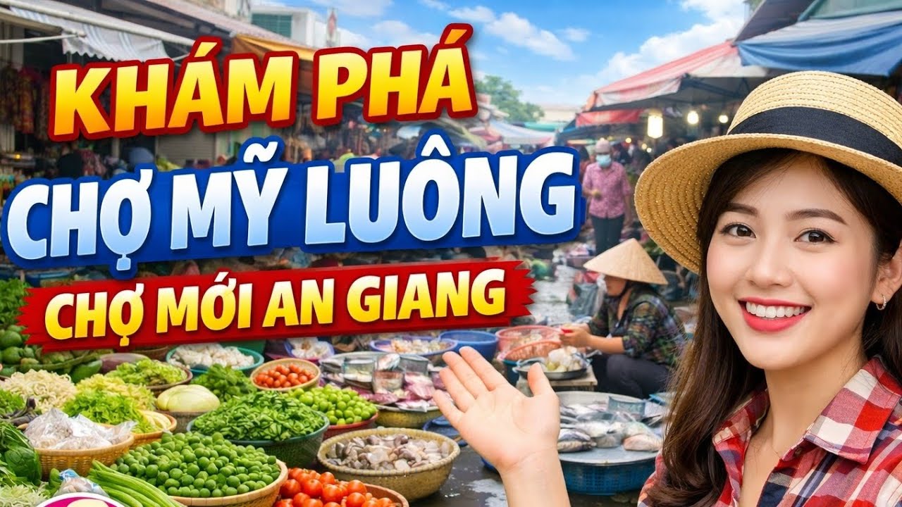 Khám Phá Chợ Mỹ Luông | Chợ Mới An Giang Có Gì Mà Đông Vui Bất Ngờ #huệvlog  #mientay 