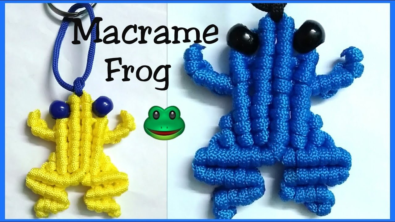 Macrame Frog Keychain /Wastage Macrame key ring making tutorial New design