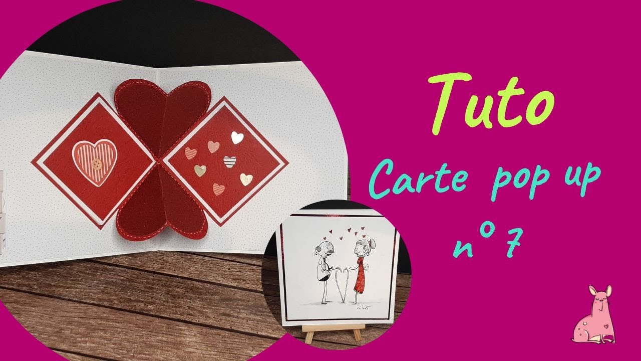 Tuto carte pop up n° 7 : double cœurs avec surprises