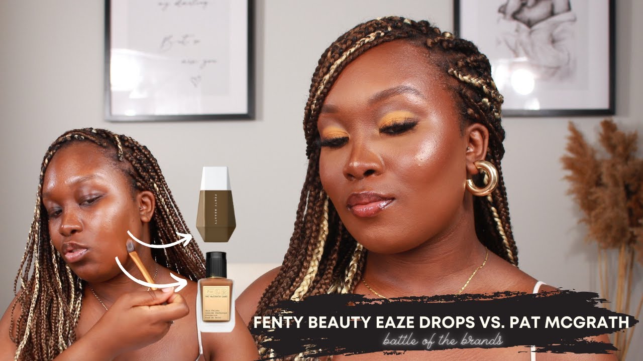 Fenty Beauty Eaze Drops vs  Pat Mcgrath Foundation | Battle of the Brands | Deboe Studios