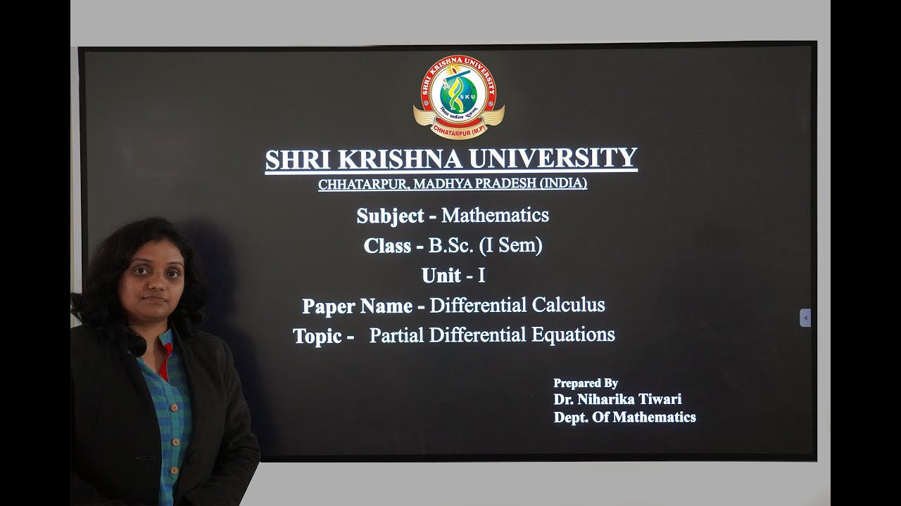 Differential Calculus | Dr  Niharika Tiwari SKU | Department of Mathematics | SKU