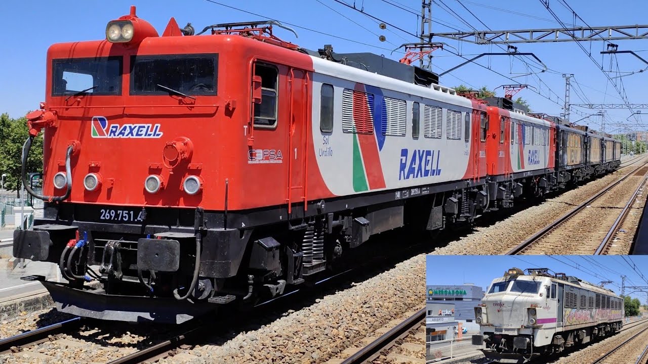 TRASLADO ESPECIAL : locomotoras 269 Raxell Rail y Medway . Renfe Mercancías 251 . Talgo InterCity