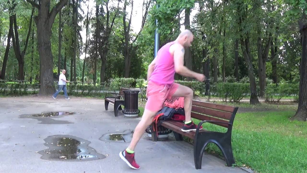 Простая тренировка на лавочке. Фитнес вне зала.