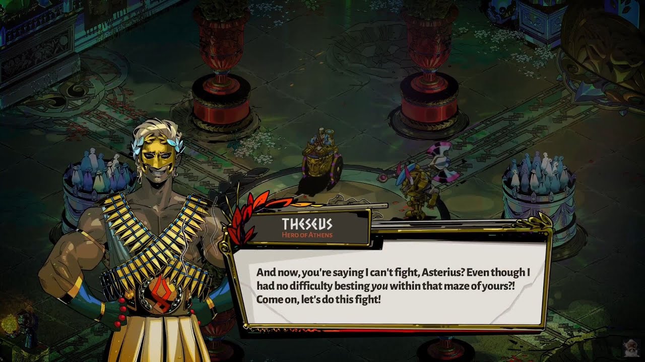 Theseus In-Game Character Dialogue | Hades 94-Run Playthrough