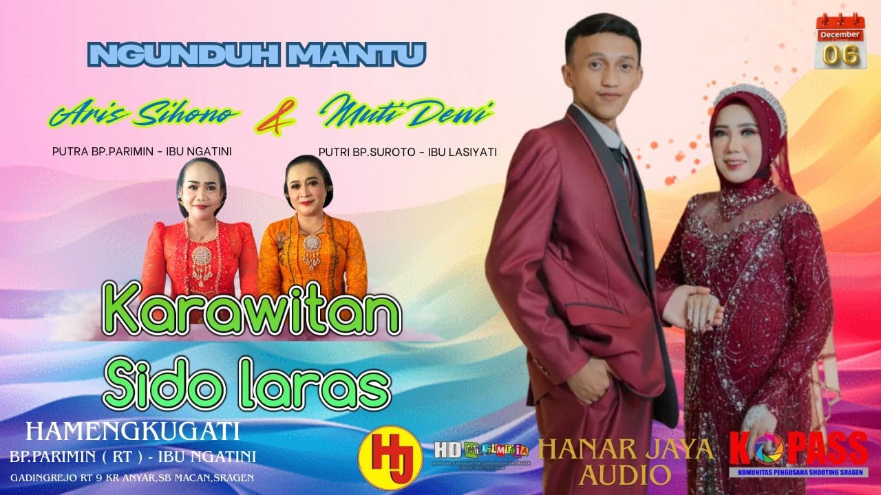 Live Karawitan Sido Laras // Ngunduh Mantu Aris & Muti // Hanar Jaya Audio - Video