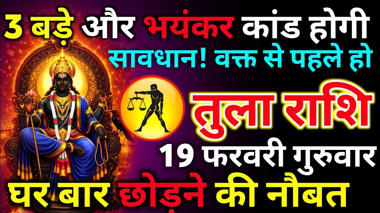 तुला राशि 08 फरवरी रविवार 3 बड़े और भयंकर कांड होगा सावधान! वक्त से पहले हों जाओ नहीं तो/tula rashi