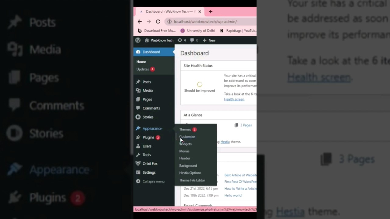 How to Change Website Logo in Wordpress #shorts #explore #wordpress
