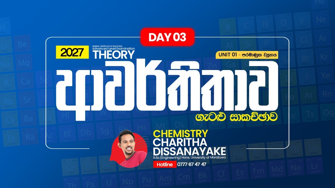 ආවර්ථිතාව ගැටළු සාකච්ඡාව - Day 3 | Charitha Dissanayake