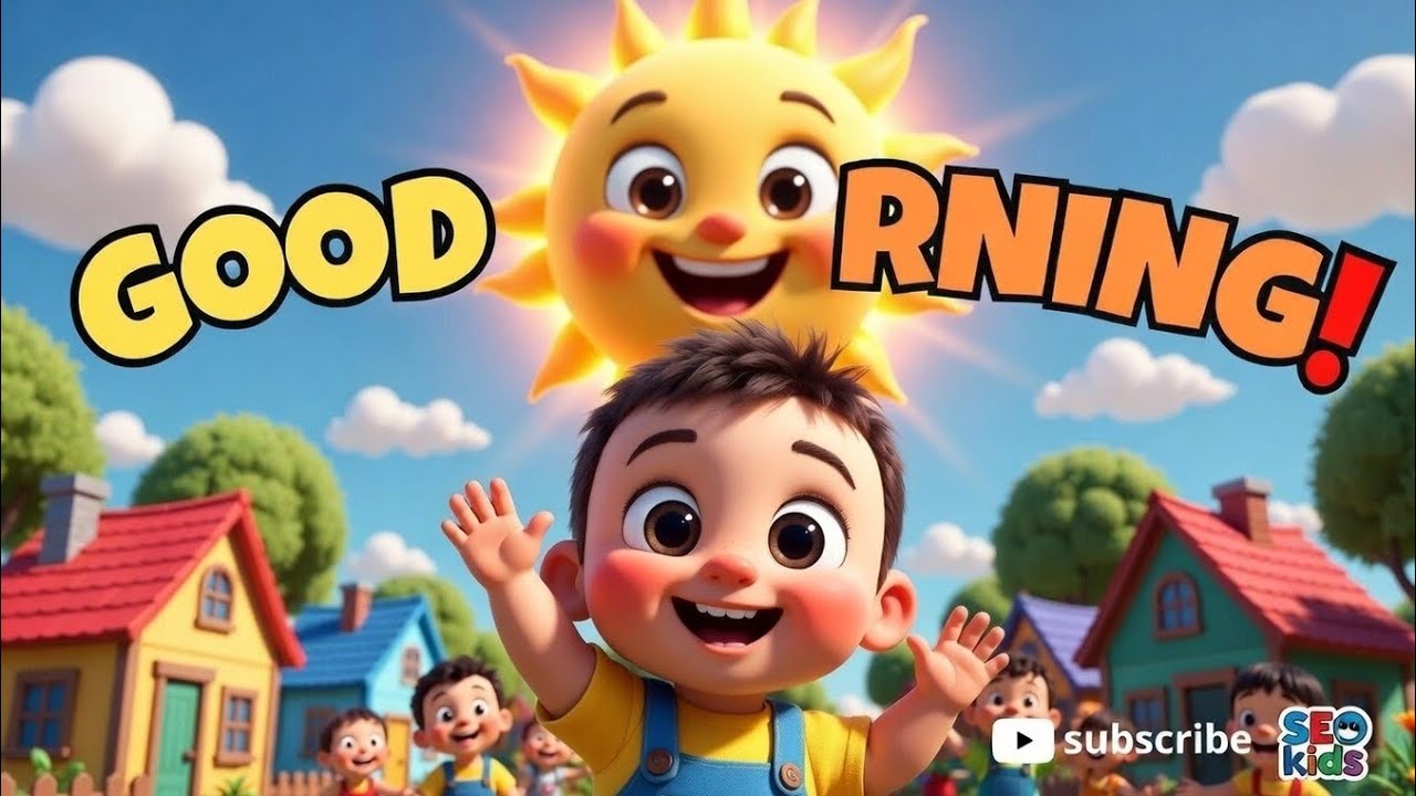 🌞 Good Morning Song for Kids | Daily Routine Nursery Rhyme | Fun Learning Poem🌄☀️☀️🌞