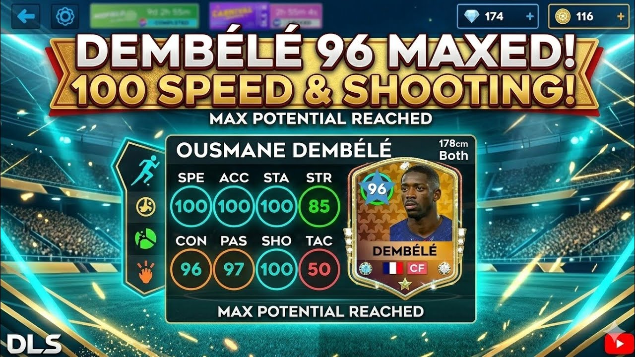 DLS 26 💥 UPGRADE MAX OUSMANE DEMBELE || Dream League Soccer 2026 #dls26 #dlsbdofficial 