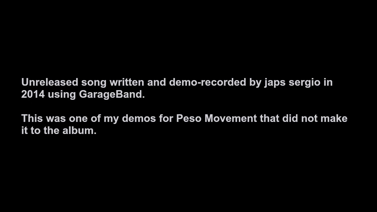 japs sergio ~ toxic avenger (2014 unreleased demo for @PesoMovement)