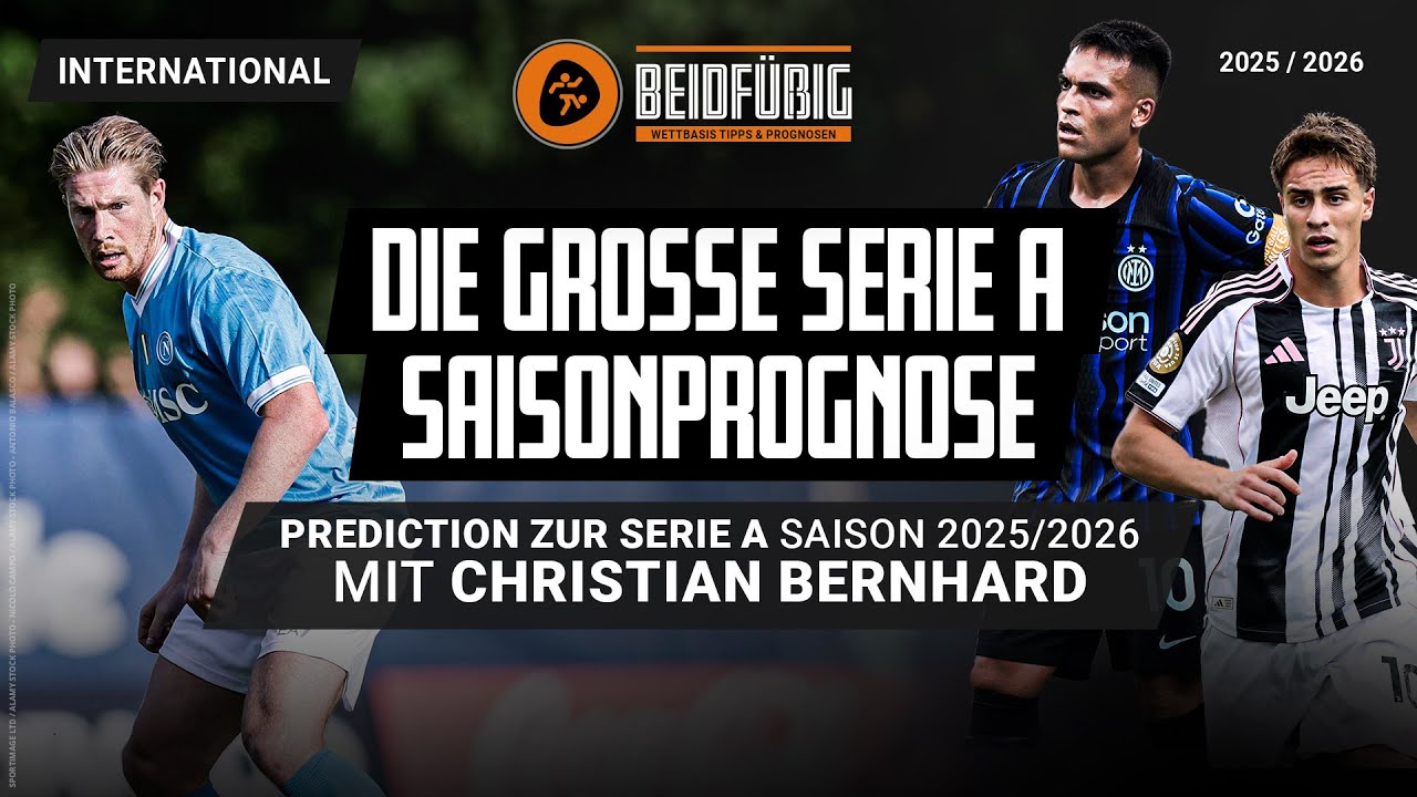 Serie A Saison-Prognose 2025/26 🔮⚽️ mit Christian Bernhard 🏆Wer wird Meister? Wer steigt ab? 📉