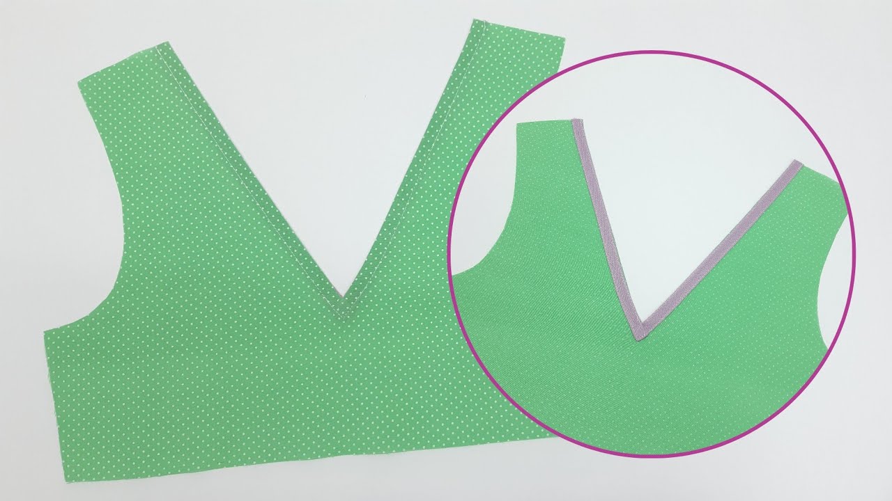Técnica correcta para coser escote en V