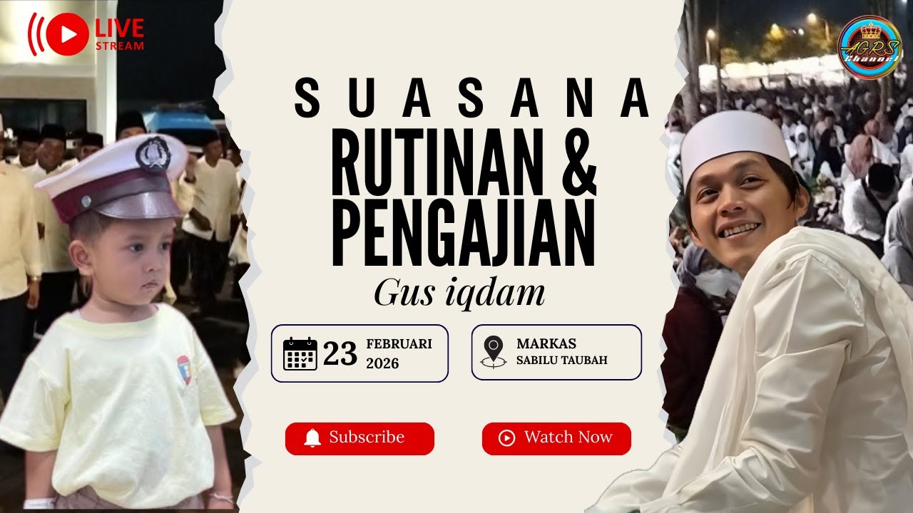 live 🔴 suasana rutinan malam Selasa tgl 23-02-2026 di markas sabilu taubah
