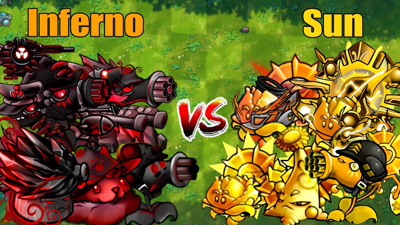 PVZ 1 Fusion 2.8 Challenge!! Team Inferno VS Team Sun VS 300 Zombie Random - Who Will Win?