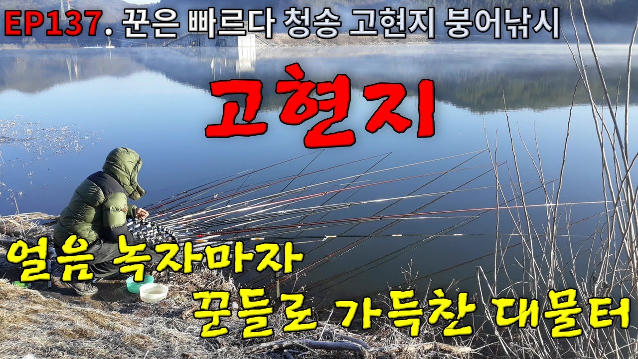 EP137. 꾼은 빠르다 | 얼음 녹자마자 꾼들로 가득찬 대물터 | 청송 | 고현지 | 붕어낚시 | Crucian Carp Fishing