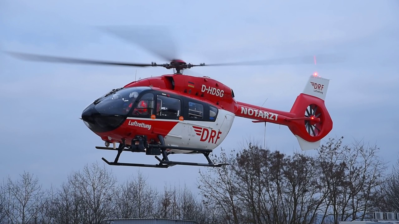 DRF Luftrettung - Landung Christoph Regensburg - D-HDSG - H145 / EC145 T2 - Uniklinik Regensburg